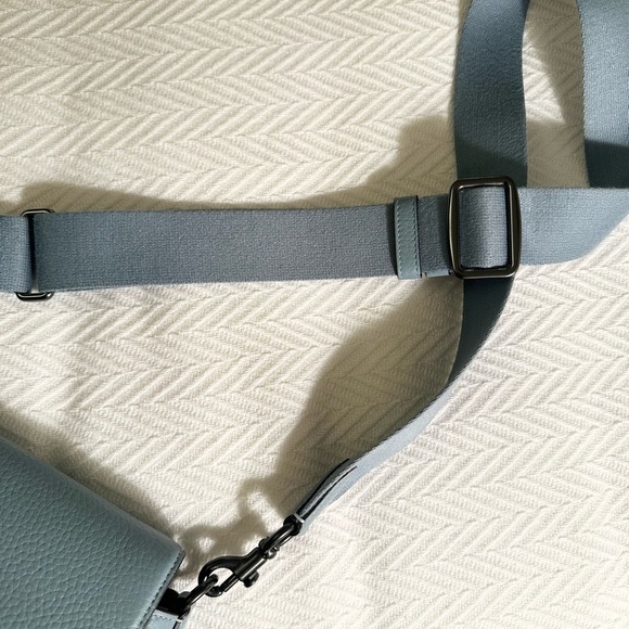 Coach Dusty Blue Leather Crossbody Convertible Bag - Picture 4 of 6